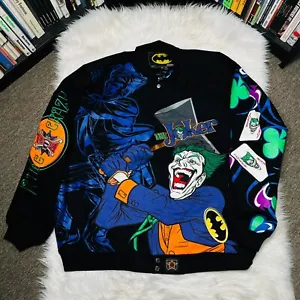 VINTAGE JH DESIGN THE JOKER JACKET SIZE 4XL DC COMICS BATMAN - Picture 1 of 9