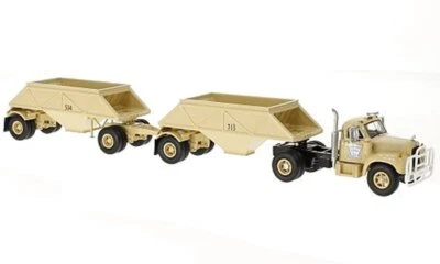 MACK B-61T with Dump Trailers - 1957 - beige - NEO 1:64 - Bild 1 von 4