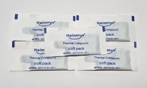 Halnziye Thermal Paste Sachet - 5 Pack - Suitable for heatsinks - UK - Free P&P - Afbeelding 1 van 2