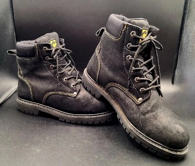 Botas de seguridad de trabajo para hombre CHINOOK OIL RIGGER cuero cepillo negro puntera de acero talla 10,5 Foto 1 de 4