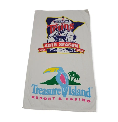 VINTAGE MINNESOTA TWINS 2000 40TH Season POOL / BEACH TOWEL BASEBALL BATH Cover