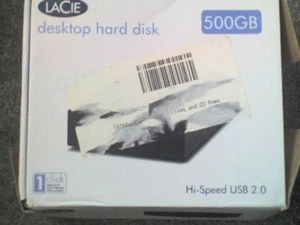 LACIE 500Gb Hi-Speed USB2 Interface with PSU & Cables - D - Picture 1 of 4