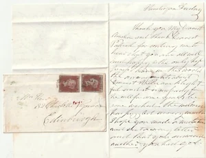 1853 SCARCE UDC KIRKMICHAEL & =213= NUMERAL PERTHSHIRE WITH CHATTY LETTER - Picture 1 of 2
