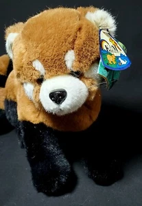 Peluche de panda rojo K & M International 1993 de colección 14" nuevo con etiquetas - Imagen 1 de 4