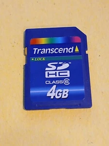 Transcend 4gb SDHC Card For Digital Camera Class 6 4GB - Picture 1 of 1