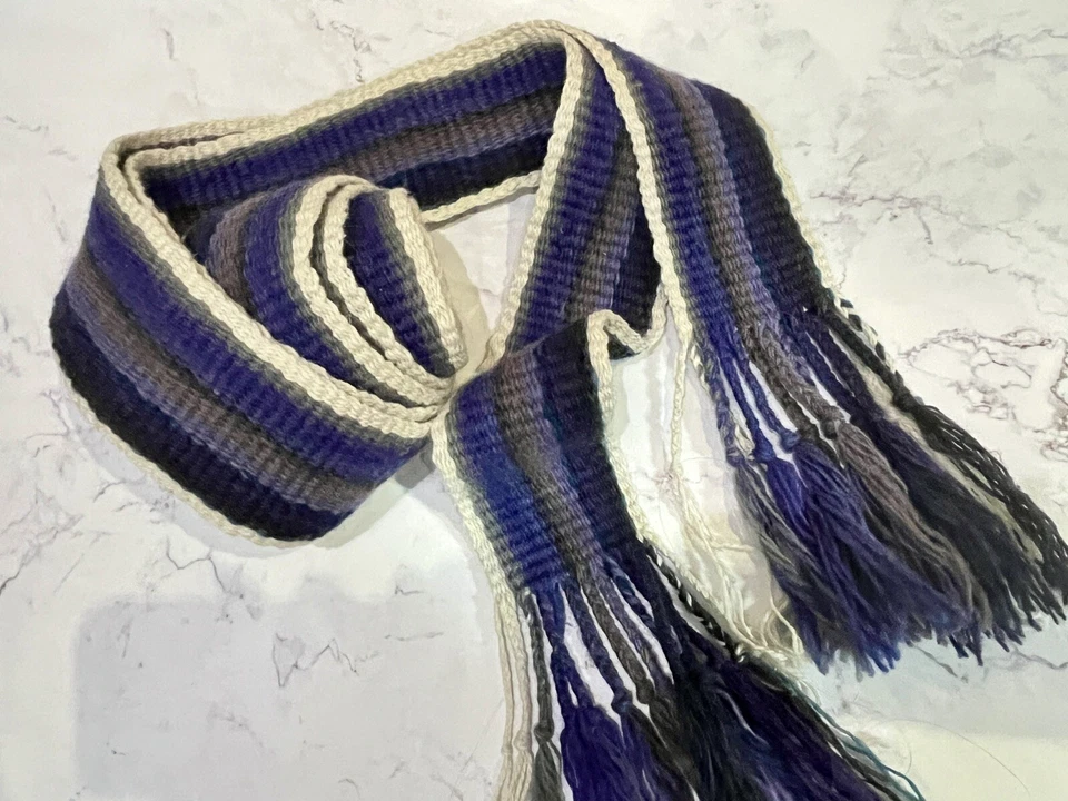 Cinturón Tejido Dundaga Ecológico Tribal Púrpura Melange Faja Vikinga Tejida a Mano Foto 1 de 4