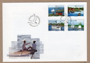 Suecia 2004 faros - barcos - barcos FDC (valor nominal 88 seg = aprox. 9 $) - Imagen 1 de 1