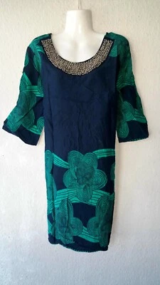 Robe De Plage Robe D'Été Boho Goa Hippie Tunique Chemisier Long Taille XL - Photo 1/2