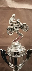 Motorcross Endoro Racing Trophy Crown With Rider Royal Place Marble Base 13" - Picture 1 of 13
