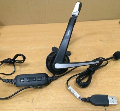 Jabra UC Voice 550 MS Black USB Headset Office Call Centre Skype - Image 1 of 4