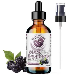Aceite de semilla de frambuesa negra prensado en frío 100 % puro piel cabello rostro antienvejecimiento - Imagen 1 de 13