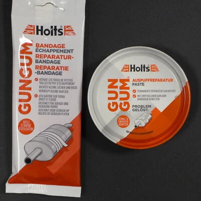 Holts Gun Gum Auspuffreparatur Set für Abgasanlage Dichtpaste 200g +Bandage 1... - Bild 1 von 4