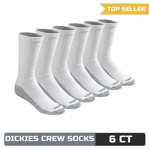 Dickies Men's Dri-Tech Moisture Control Crew Socks Multipack, 6 Pairs - Picture 1 of 6
