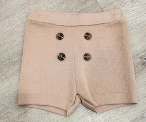 Sweet Threads Adorable Camel Knit Shorts With 4 Front Buttons Kids Size 4 - Picture 1 of 6