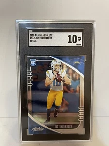 Justin Herbert 2020 Panini Absolute RC Rookie #167 SGC 10 Gem Mint Chargers - Bild 1 von 2