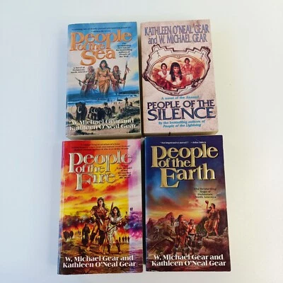 Lote de 4 libros de fantasía histórica People Of The Sea Silence Fire and Earth de Gear Foto 1 de 4