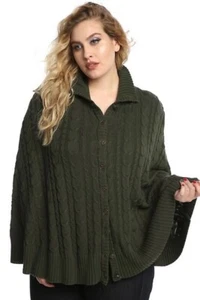 Capa tejida con cable Outlander Hot Topic para mujer talla S/M pequeña/mediana nueva sin etiquetas - Imagen 1 de 4