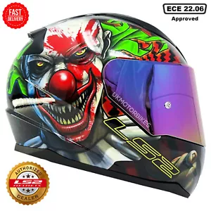 LS2 FF353 HAPPY DREAMS FULL FACE MOTORCYCLE CRASH HELMET WITH FREE RAINBOW VISOR - Picture 1 of 11