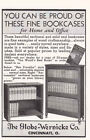 1939 Globe-Wernicke : belles bibliothèques, publicité imprimée vintage Ben Franklin