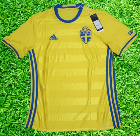 SALE! Sweden Soccer Jersey Football Shirt 100% Original S-M 2016/2017 Home Cover