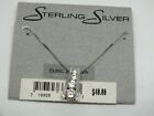 Beautiful Necklace Silver Tone Clear Rhinestones Signed Sterling 925 Org Card
