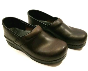 Dansko Clog EUR Sz 40 US 9.5-10 Professional Antique Brown/Blk 206780202 - Picture 1 of 9