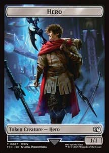 MTG Magic FIN Final Fantasy - 1x EN NM TOKEN 0007 / 0016 Hero / Bird - Picture 1 of 2