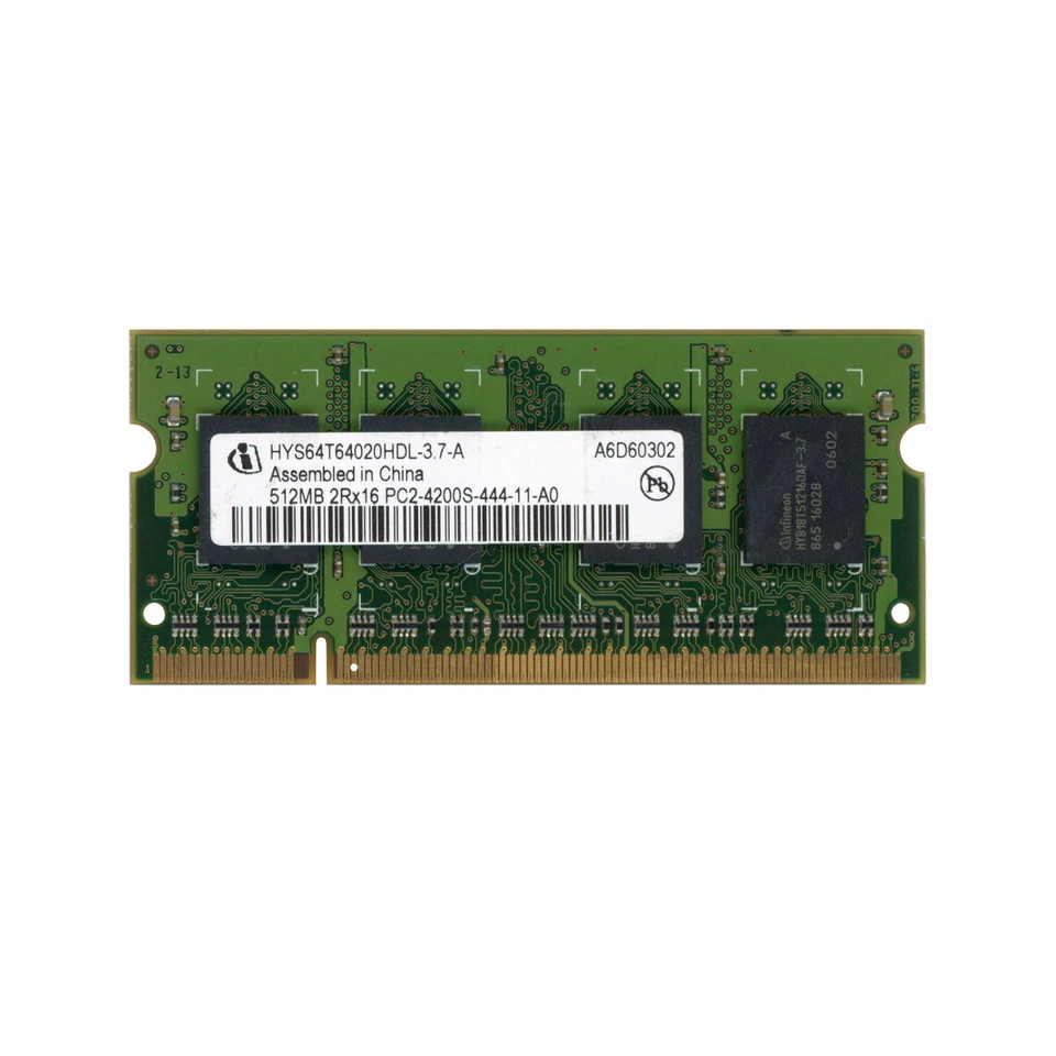 Infineon HYS64T64020HDL-3.7-A 512MB DDR2-SODIMM 533MHz Non-Ecc - Image 1 of 1