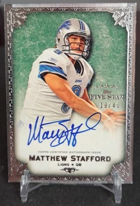 2010 Topps Five Star MATTHEW STAFFORD ON CARD AUTO #/40 SSP Rare High End Lions - Picture 1 of 2
