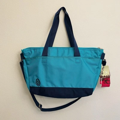 Timbuk2 Single Cargo Tote Teal & Navy Blue Travel Shoulder Bag Waterproof w/Tag - Image 1 of 4