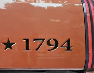 Gloss Black Raised Plastic 1794 Letters Inserts for Toyota Tundra Tailgate - Picture 1 of 14