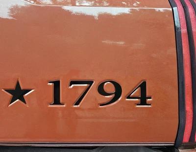 Inserciones de letras de plástico negro brillante 1794 para puerta trasera Toyota Tundra Foto 1 de 4