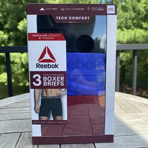Reebok Performance Boxershorts 3er Pack 2XL Tech Comfort Air Flow Fly Pouch Neu - Bild 1 von 5