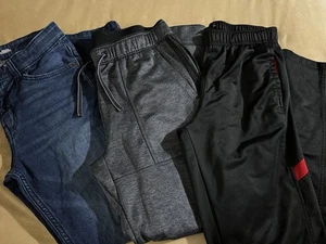 Boys Size 14/16 Pants Lot Of 3 - Cat & Jack Jeans + 2 Athletic Works Joggers - Picture 1 of 2