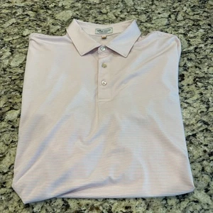 Peter Millar Poloshirt Herren Extra Large Rosa/Rosa Streifen Golf Sommer Komfort - Bild 1 von 5