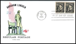 1965 Abraham Lincoln President Sc 1282 FDC premium Fluegel cachet UA - Picture 1 of 1