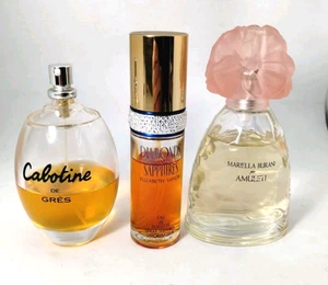 Vtg Parfume Lot Of 3 Cabotine De Gres, Diamonds & Sapphires Mariella Burani Amul - Picture 1 of 6
