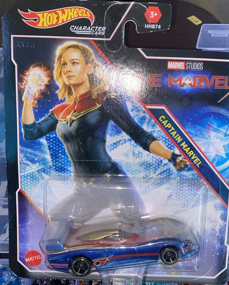 Brie larson Captian Marvel Hot Wheels Character Cars The Marvels NIP - Image 1 of 1