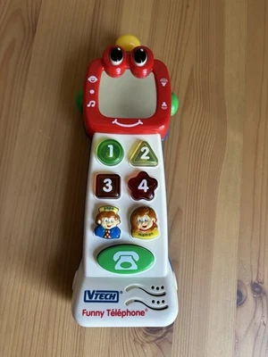 Vintage VTech SmartStart Play Phone Tiny Touch Musical Lights Up Talks Works! - Image 1 of 2