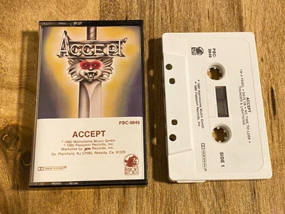 ACCEPT - ACCEPT - Cassette Tape -1980- Near Mint-1st Issue- PBC-9849 Foto 1 de 3