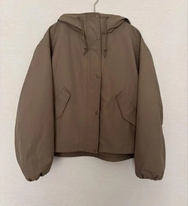UNIQLO Cotton Blend Short Parka Water Repellent Outerwear Khaki Women's S US XS - Picture 1 of 3