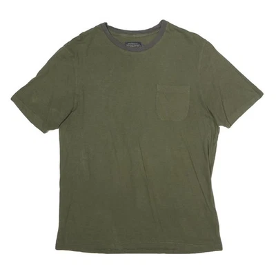 PENDLETON Mens Green & Grey Plain Pocket T-Shirt S Short Sleeve Crew Neck Cotton - Image 1 of 4
