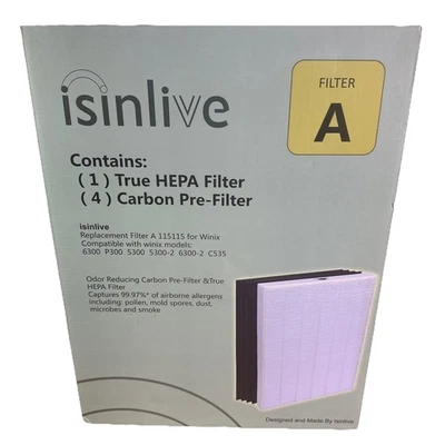 Filtro de repuesto para Winix Hepa 115115 modelo 6300 P300 5300-2 6300-2 nuevo Foto 1 de 4