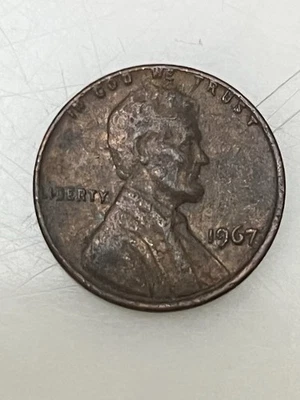 1967 Us 1 Cent Coin Error ( LIDERTY) - Image 1 of 3