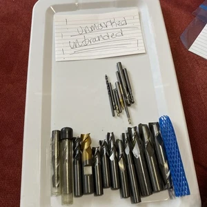 Qty.20 Mixed Solid Carbide Endmills Up To 1/2” (I29) - Picture 1 of 14