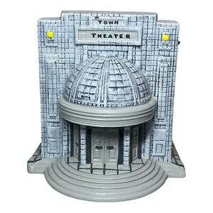 Vintage Byron Molds Ceramic Christmas Village Town Theater Luminary Hand Painted - Picture 1 of 10