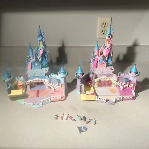 Vtg Lot of 8 figures Polly Pocket Bluebird Cinderella Enchanted +2 Castles - Picture 1 of 24