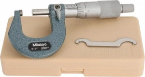 Mitutoyo 0 to 1" Range, 0.0001" Graduation, Mechanical Outside Micrometer Rat... - Picture 1 of 1