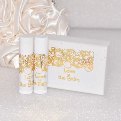 45 etiquetas metálicas para favores de boda, etiquetas Chapstick Favor Foto 1 de 3