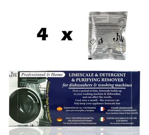LIMESCALE AND DETERGENT REMOVER - 4 APPLICATIONS FOR DISWASHER & WASHING MACHINE - Picture 1 of 11
